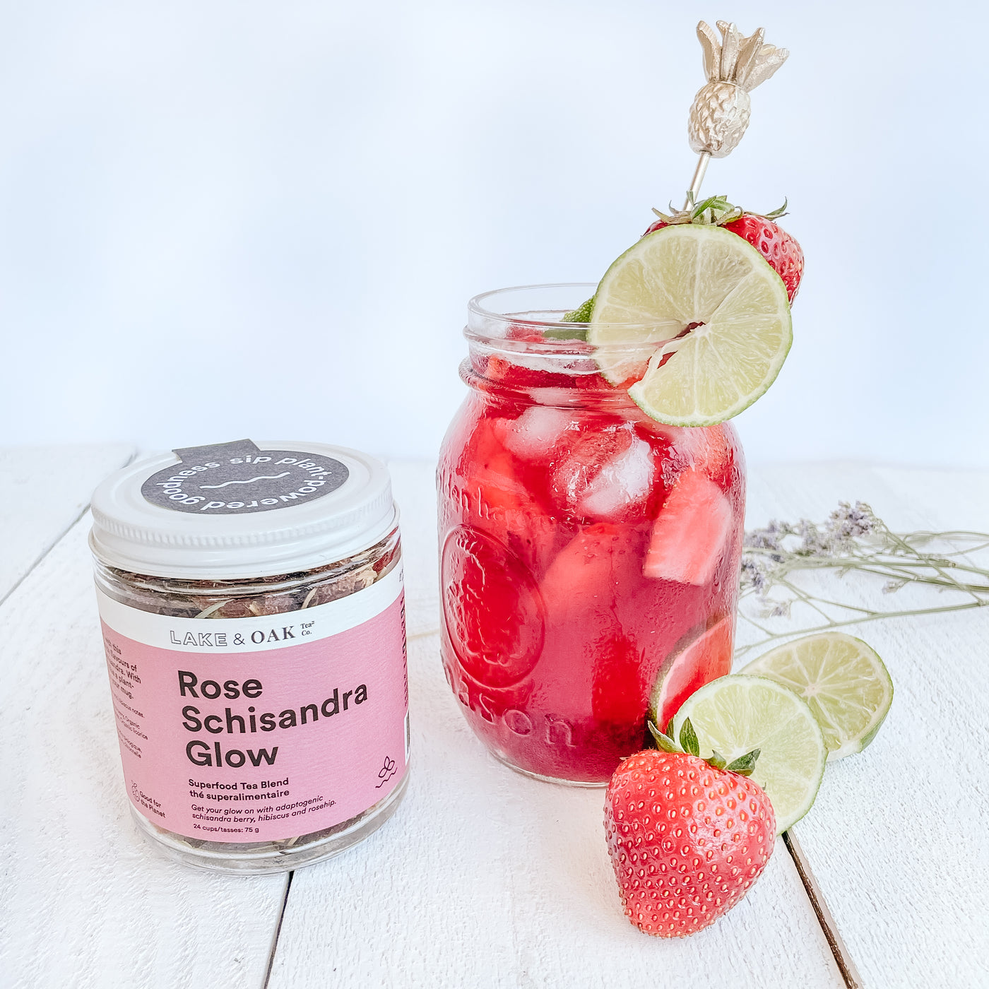 A juicy summer iced tea mocktail for healthy, glowing skin!