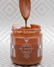 The chocolate hazelnut spread that'll bring back some childhood memories! This decadent "Nutella" like spread is hand crafted by SOUL Chocolate Roasters in Toronto, Ontario with top quality, simple and real ingredients..there's no palm oil in here! Made with Ontario grown hazelnuts and organic cacao from the Dominican Republic. It's vegan and soy-free.