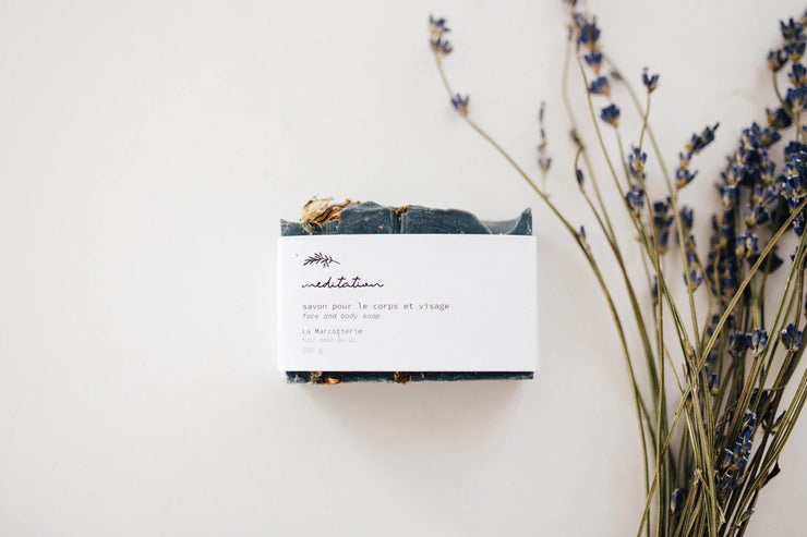 Meditation, natural french soap from La Marcotterie in Quebec. 