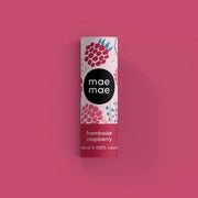 Raspberry natural lip balm. Natural, eco-friendly lip balms are handcrafted by Maemae which means "pure" in Hawaiian, in Quebec, Canada.