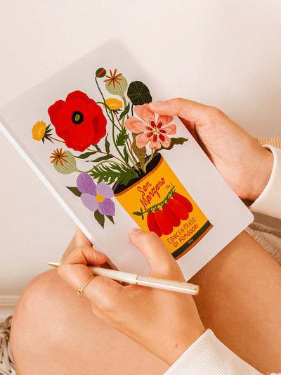 There's nothing quite like a fresh notebook! San Marzano notebook by artist Bodil Jane from Mimi & August in Montreal, Quebec. Perfect for writing down your thoughts, lists, plant purchases. Made in Canada, printed in Montreal.
