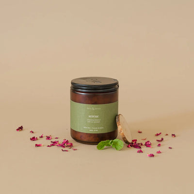 serene is a healing tea soak blended to help relieve mental & emotional stress. This is a soothing & uplifting blend of peppermint and sweet rose. Handmade by Fern & Petal in British Columbia.
