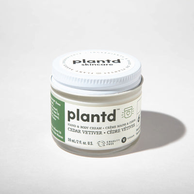 Forest organic hand & body cream from Plantd Skincare in Vancouver, British Columbia. Scent profile: Western Red Cedar, Shore Pine, Petitgrain & Cedarwood Atlas You are transported to the heart of a coastal rainforest, where this grounding blend envelops you in a rich tapestry of earthy scents, lush foliage, and the healing embrace of nature.