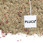 Ctrl+Alt+DEL herbal tea from Pluck Tea, in Toronto. Hit the reset button - with this refreshing and soothing lemon and ginger infusion featuring Nova Scotia cranberries. Delicious hot or iced, this fine cut herbal tea packs a lot of flavour and is one of our top - selling blends. A powerful digestive tea, and caffeine - free. 