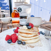 Braydough & Co.'s Buttermilk Pancake and Waffle Mix is lovingly made in Sudbury, Ontario. A small-family run business - this pancake & waffle mix is a family favourite that comes right from Nana's recipe vault.