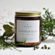 Juniper Bud soy wax candle from East City Candles, Kawartha Lakes. Don’t have a real tree this year? No problem. This quintessential holiday scent is just like smelling the real thing. It’s crisp, fresh and full of winter green magic. Bring Juniper, Eucalyptus and Spruce indoors.