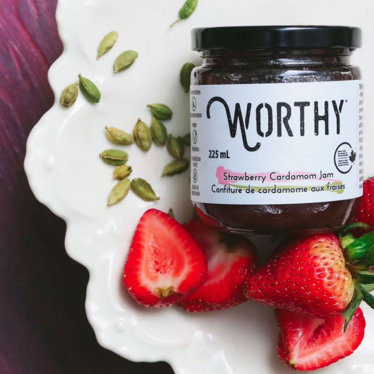 Strawberry Cardamom Jam from Worthy Jams & Preserves in Alberta.